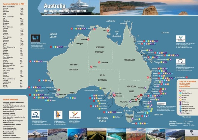 Superyacht Australia Pocket Map pg2 -  AIMEX ©