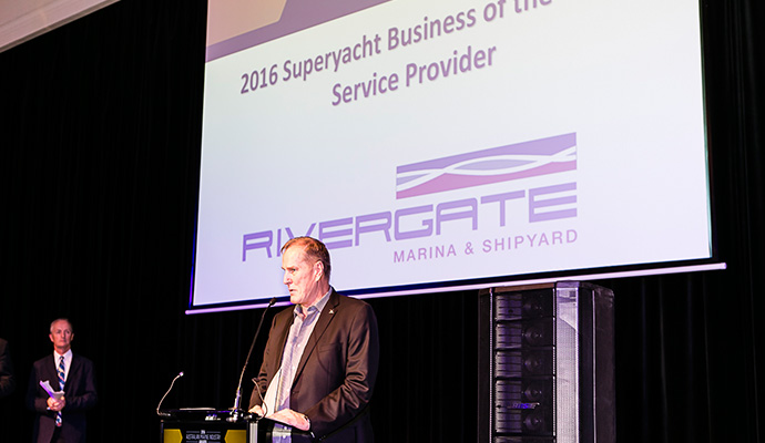 Rivergate Marina and Shipyard was awarded Business of the Year in the superyacht service provider segment.